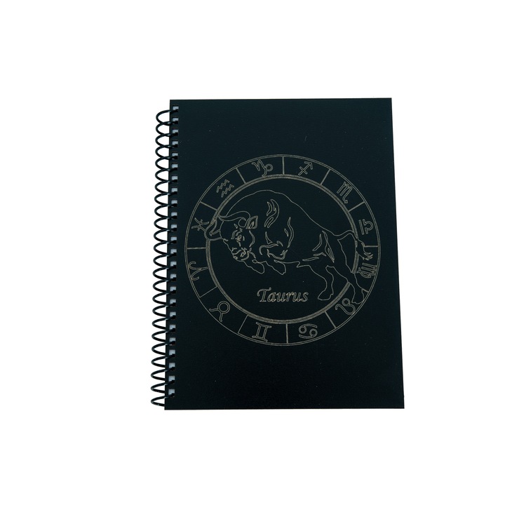 Agenda din lemn gravat cu zodia taur, A5