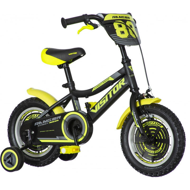 KPC Ranger 12 fekete-sárga gyerek kerékpár