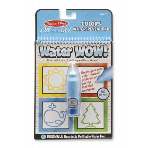 Carnet Melissa & Doug de Colorat Apa Magica Forme si Culori