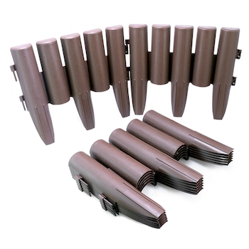 Bordura de gradina palisada maro 27x24 cm, set 8 buc Bordura de gradina palisada maro 27x24 cm, set 8 buc