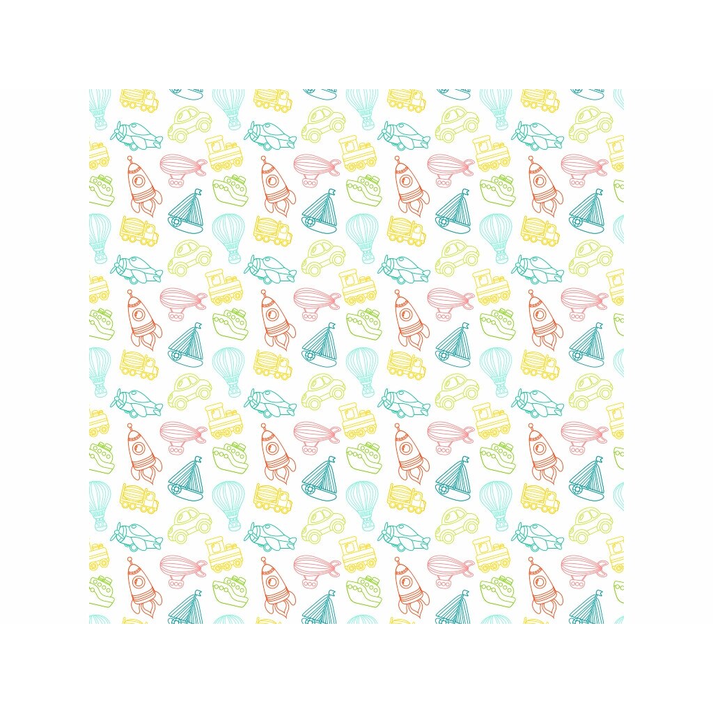 Folie geam autoadeziva Toys, Folina, multicolor, rola de 100x100 cm