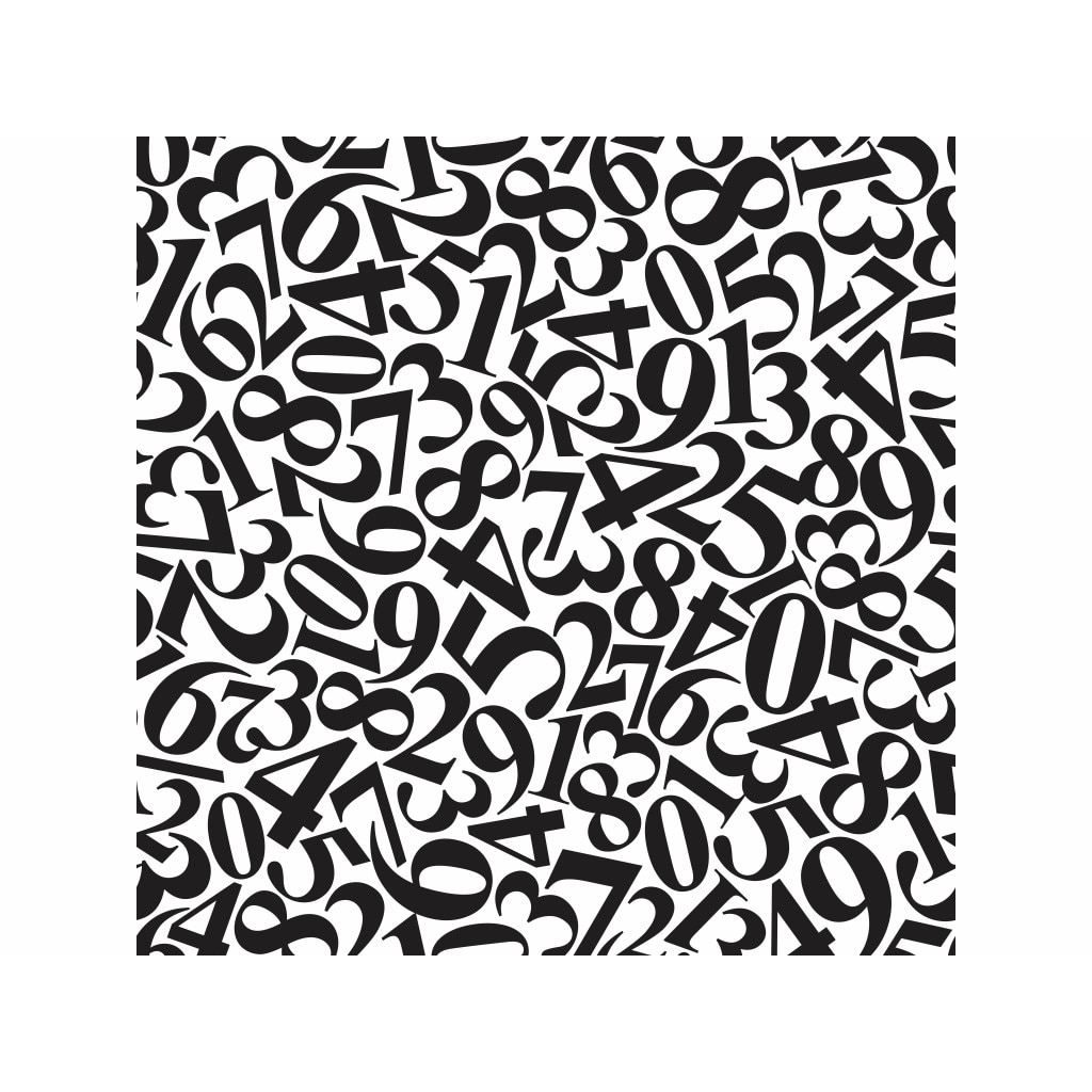 Folie geam autoadeziva Zanuso, Folina, model cifre, rola de 100x100 cm