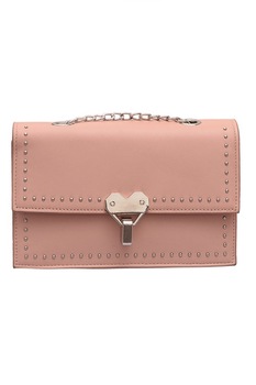 Geanta de dama Katie roz pal din piele ecologica, dimensiuni 19 x 12 x 5 cm Geanta de dama Katie roz pal din piele ecologica, dimensiuni 19 x 12 x 5 cm