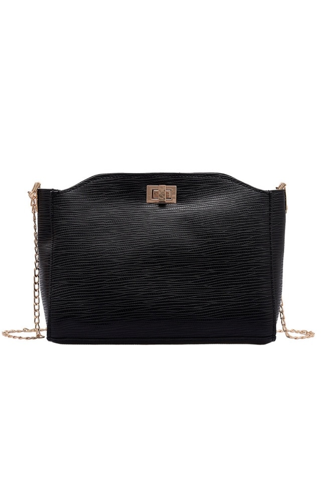 Geanta de dama Cherry neagra din piele ecologica + portofel, dimensiuni 28 x 19 x 8 cm