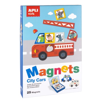 Joc magnetic APLI - Cars, 25 piese Joc magnetic APLI - Cars, 25 piese