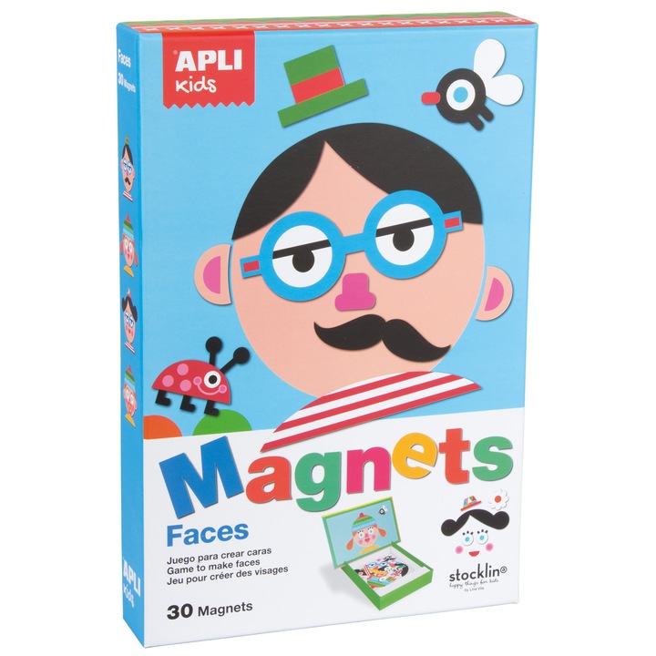 Joc magnetic APLI - Faces, 30 piese