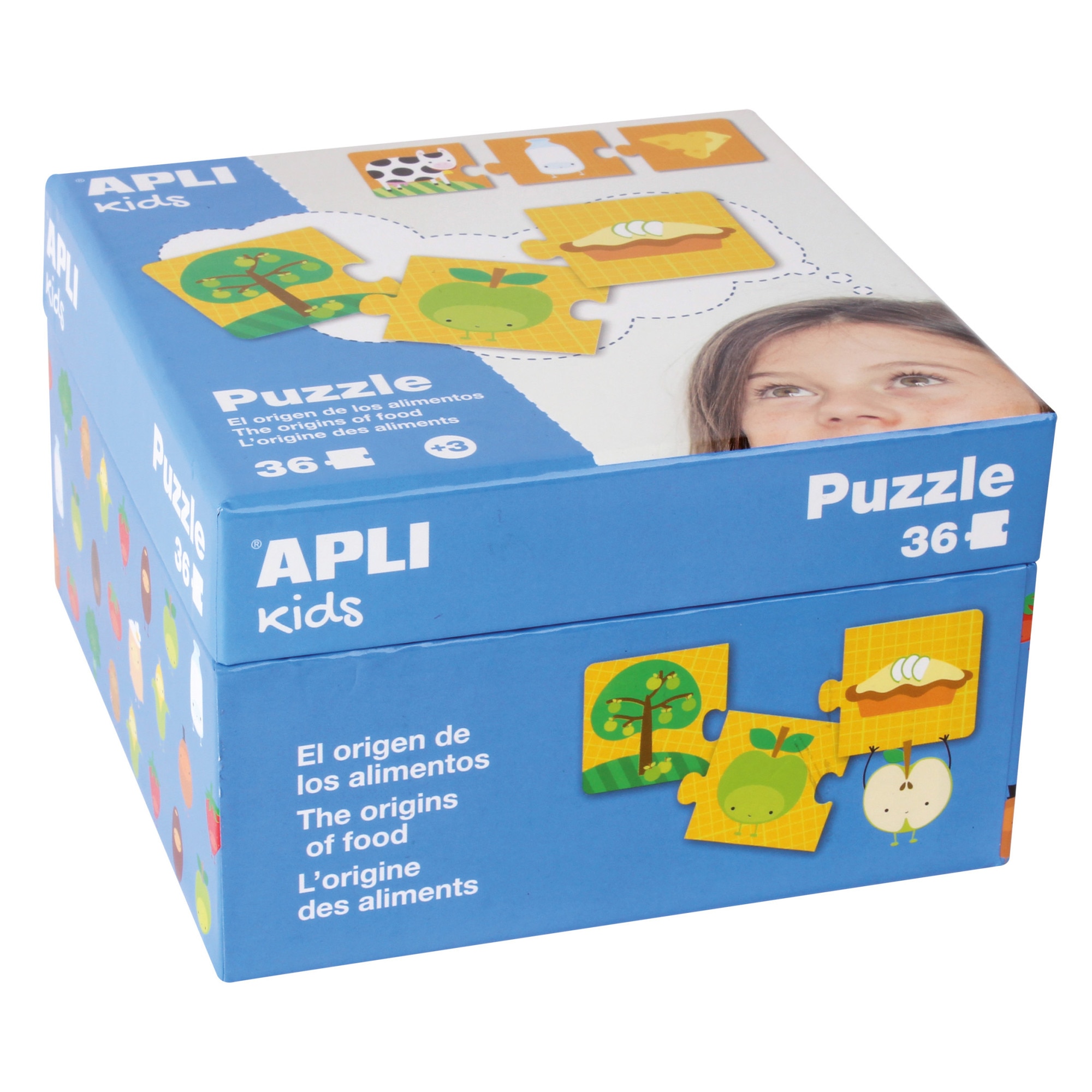 Puzzle APLI - The origin of food, 36 piese