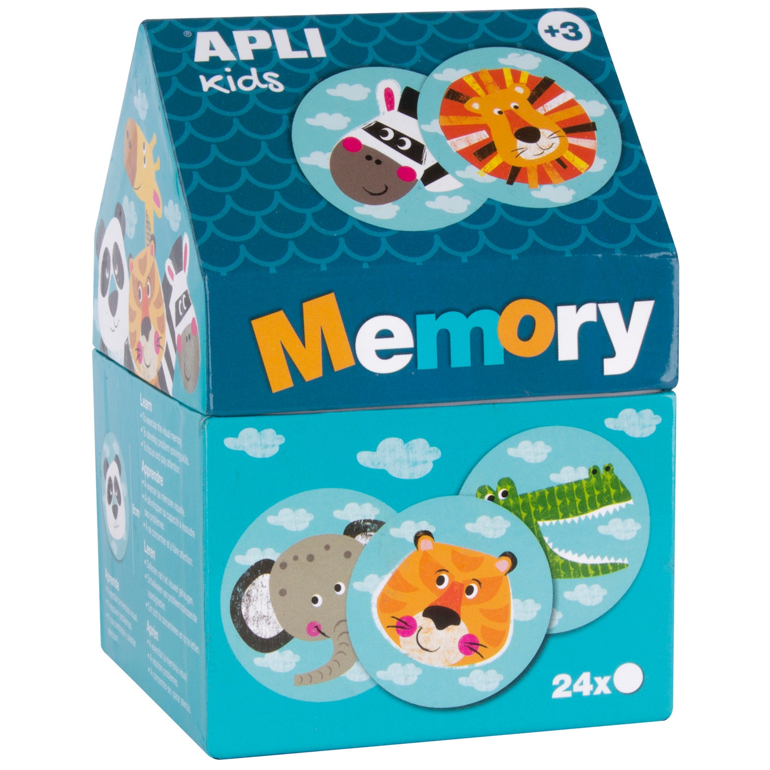 Puzzle APLI - Safari memory house, 24 piese