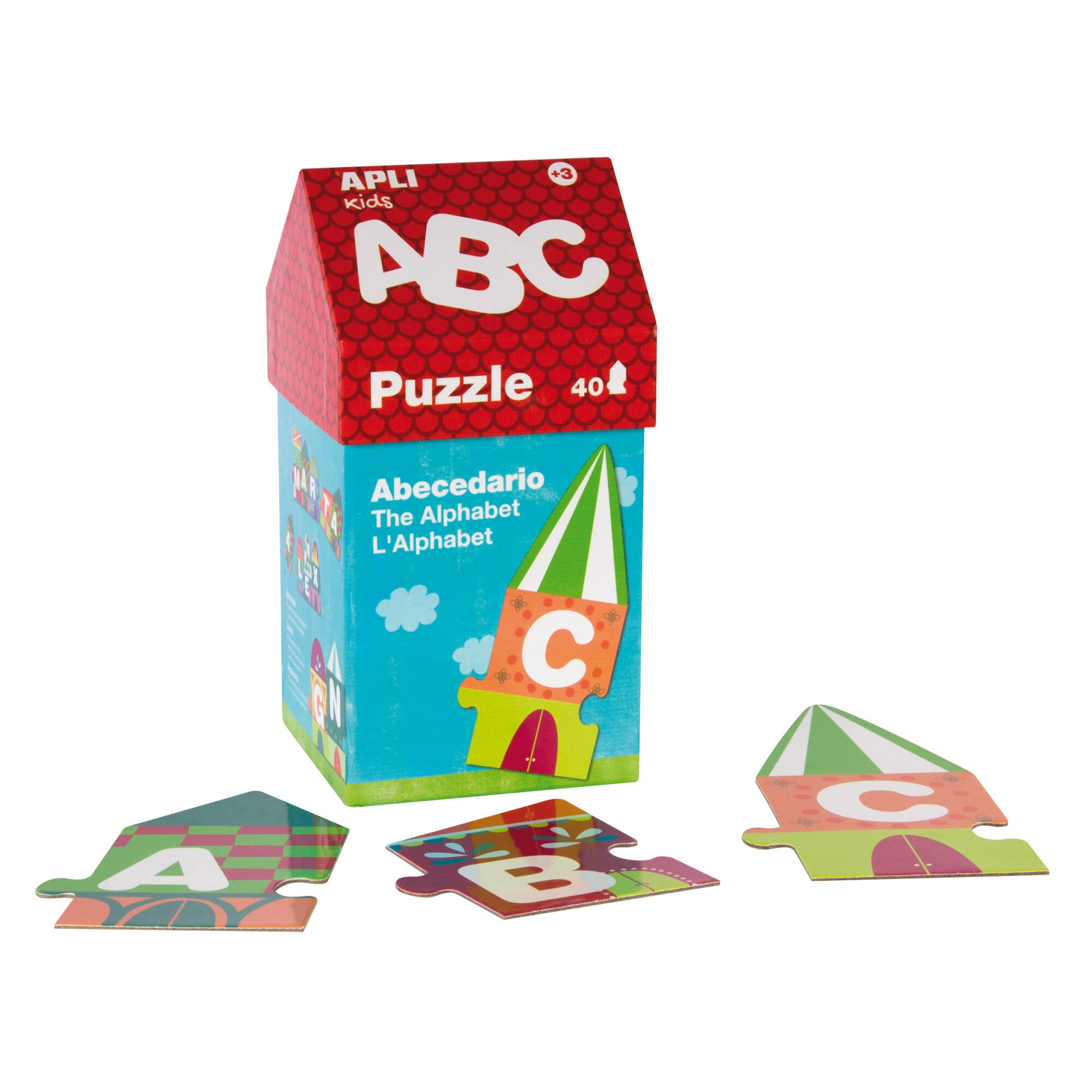 Puzzle APLI - Little house A,B,B, 40 piese