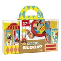 Cuburi lemn APLI - Circus, 16 piese