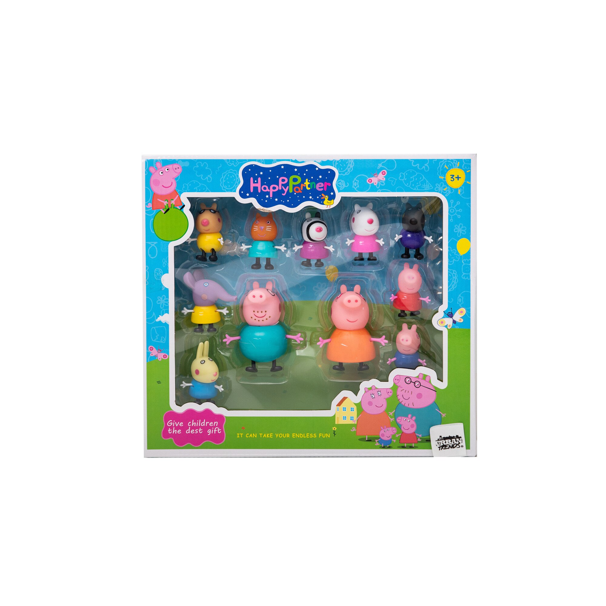 Set 11 figurine Peppa Pig, 30 cm, + 3 ani, Urban Trends ®