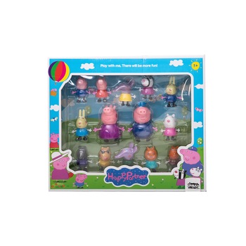 Set 14 figurine Peppa Pig, 40 cm, + 3 ani, Urban Trends ® Set 14 figurine Peppa Pig, 40 cm, + 3 ani, Urban Trends ®