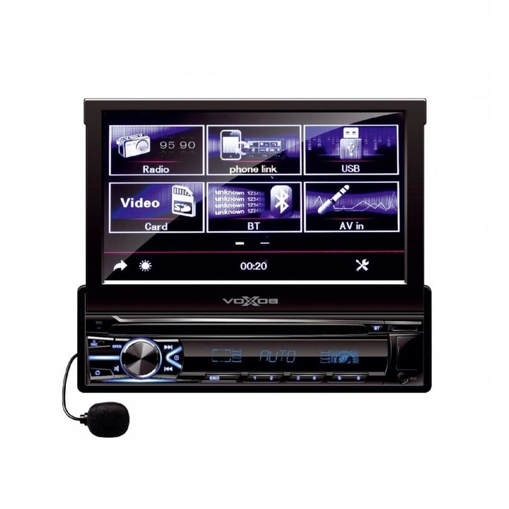 Автомобилен мултимедиен плейър VBX800i, LCD, RDS, BT, огледална връзка, тъчскрийн, iOS, Android, 4x50W