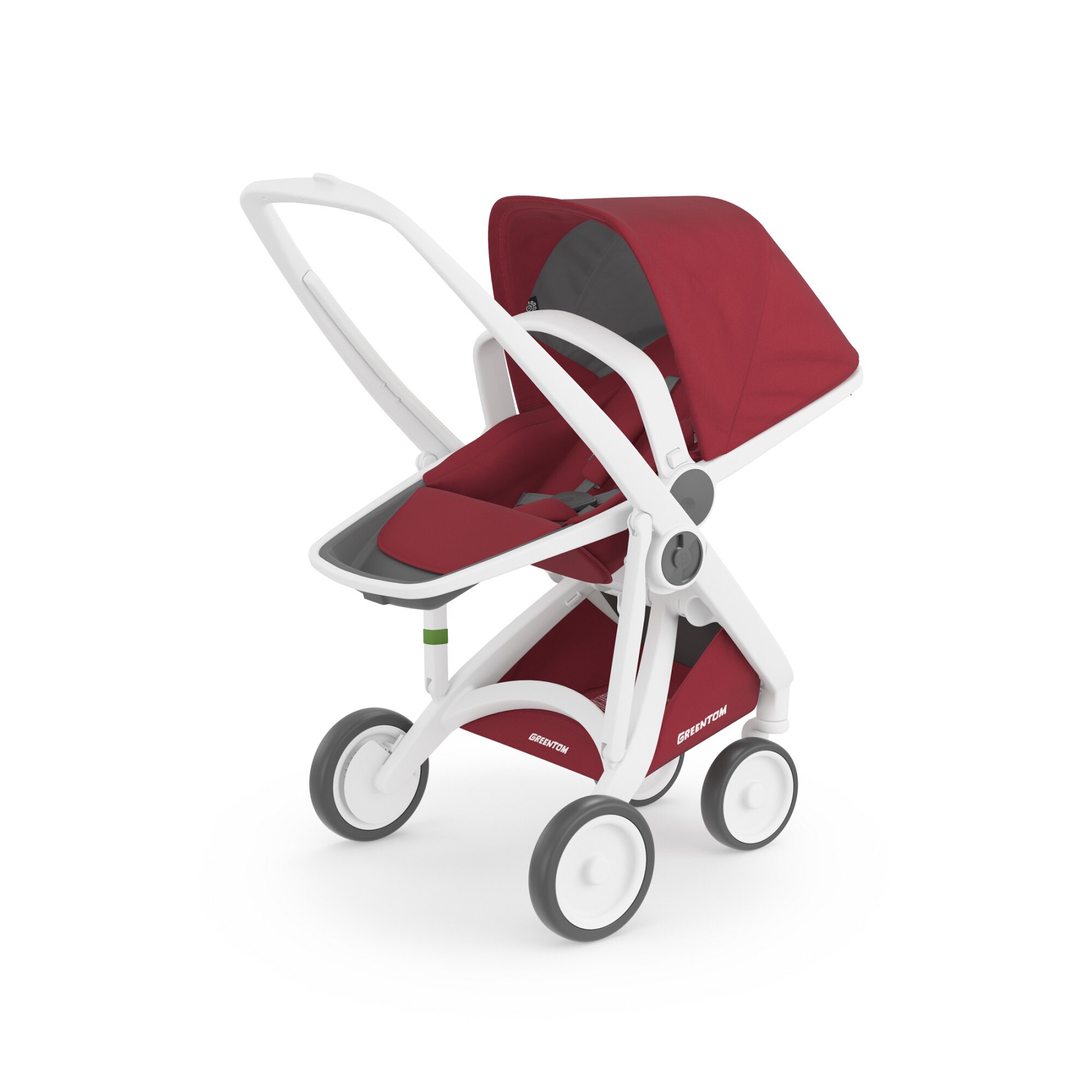 Carucior Greentom Reversible , 100% Ecologic, White Cherry