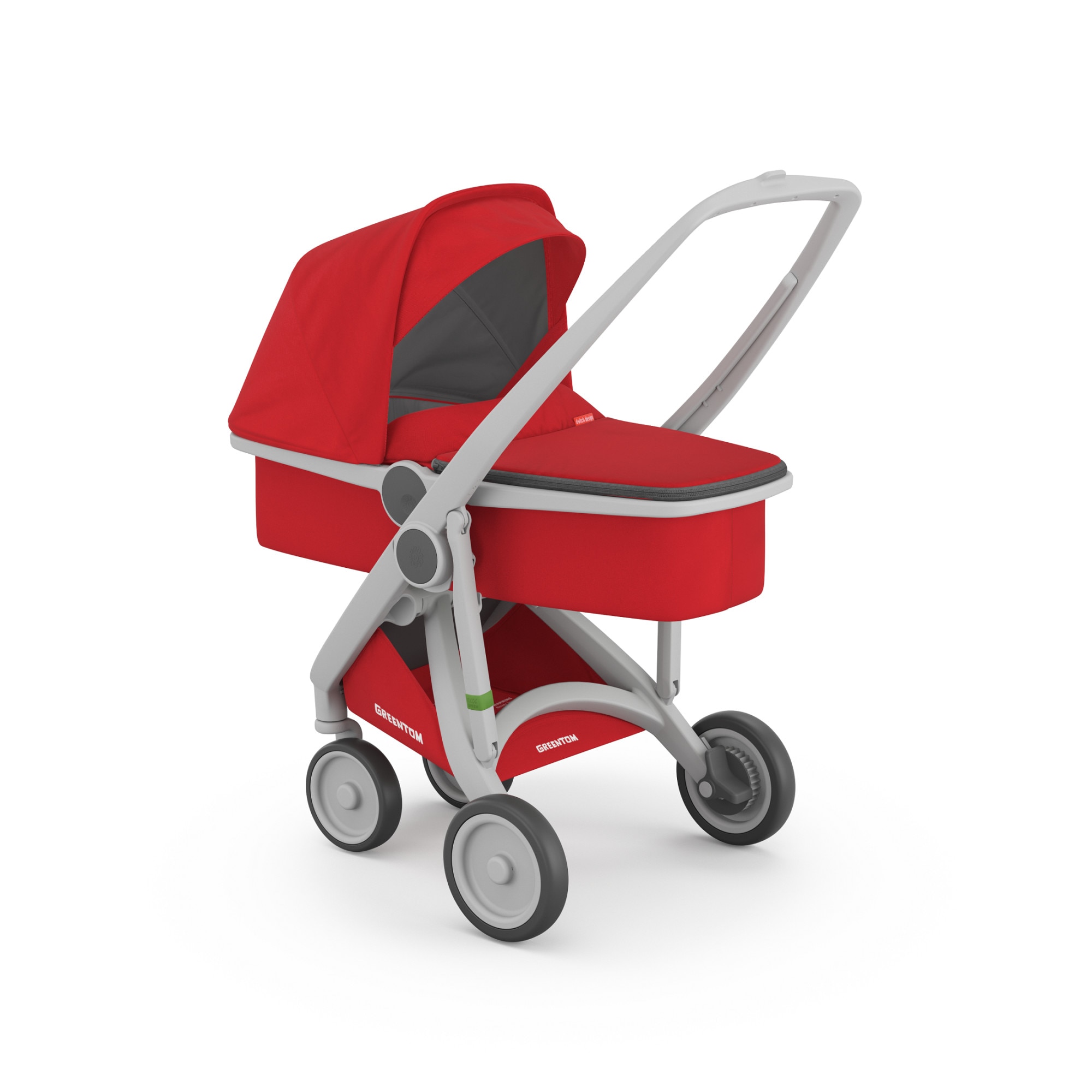 Carucior 2 In 1, Greentom, 100% Ecologic, Grey Red