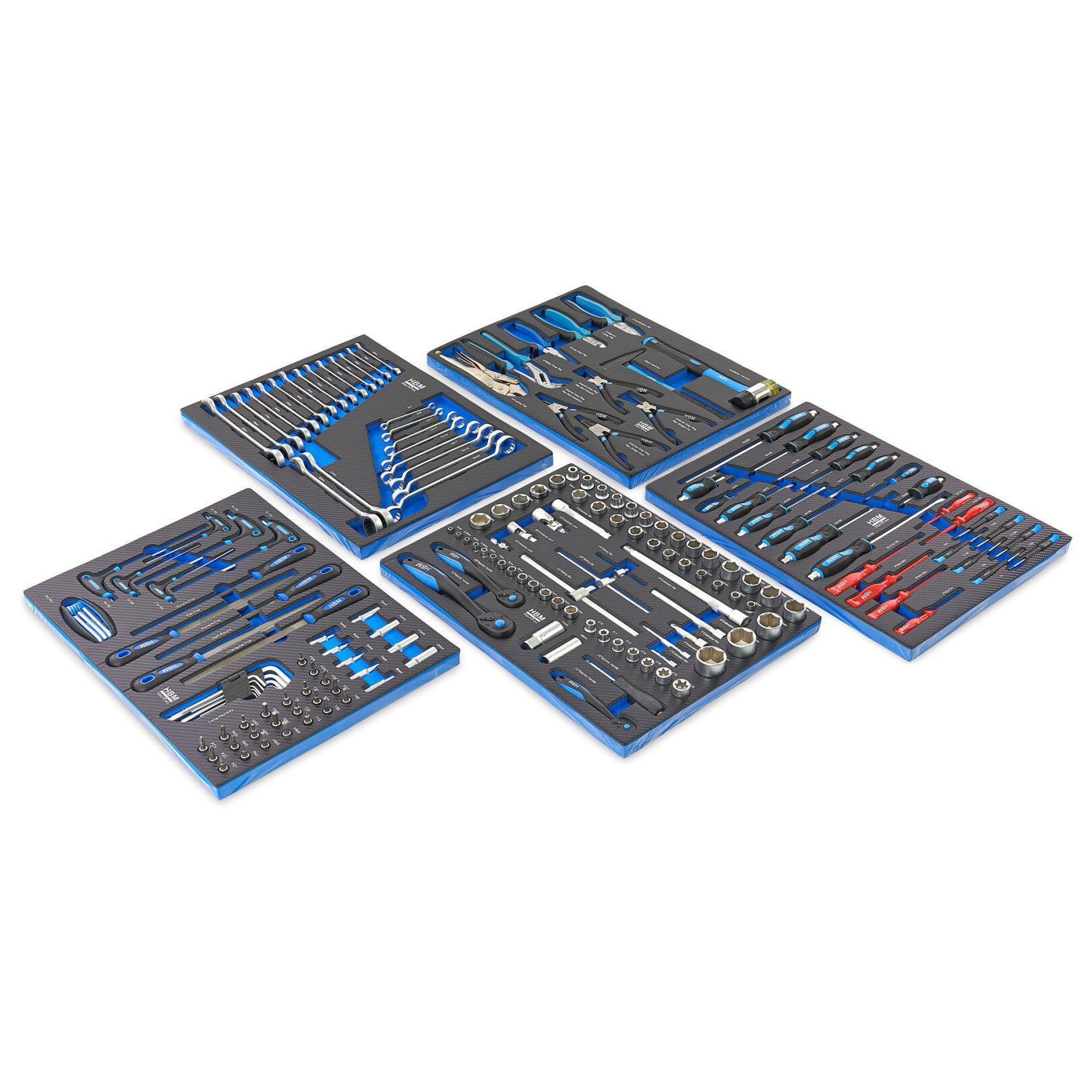 ohmiequipment Larda LardaHalfInnerセット Dulap scule echipat, HBM, 7 sertare, 196 piese, albastru - eMAG.ro