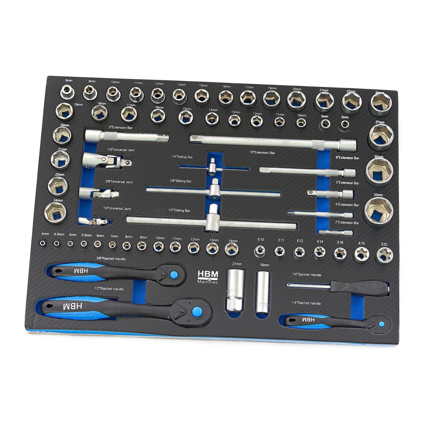 ohmiequipment Larda LardaHalfInnerセット Dulap scule echipat, HBM, 7 sertare, 196 piese, albastru - eMAG.ro