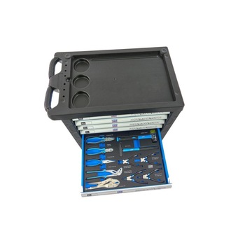 Dulap scule echipat, HBM, 7 sertare, 154 piese, albastru, 78 x 48 x 105 cm Dulap scule echipat, HBM, 7 sertare, 154 piese, albastru, 78 x 48 x 105 cm