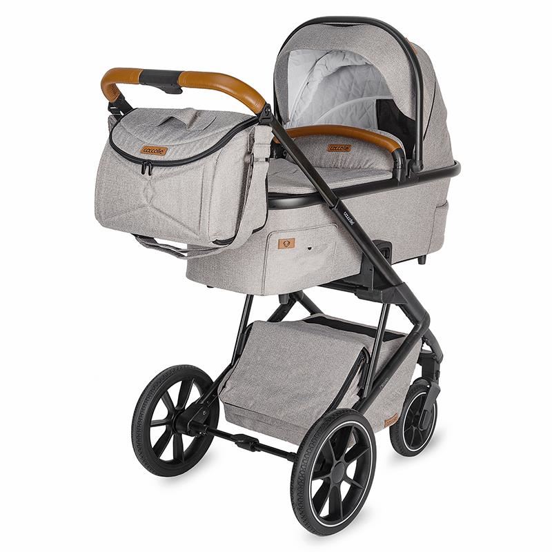 Carucior 3 in 1 Coccolle Nessia pana la 22 kg cu toate accesoriile incluse, Lunar Rock