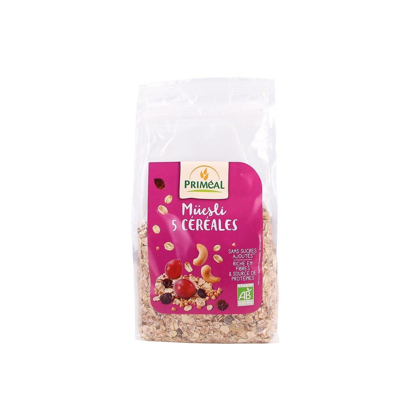 Musli bio cu 5 cereale, Primeal, 500g