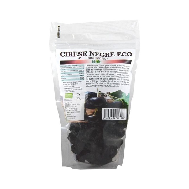Cirese Negre Uscate Fara Samburi Bio 150 grame Deco Italia