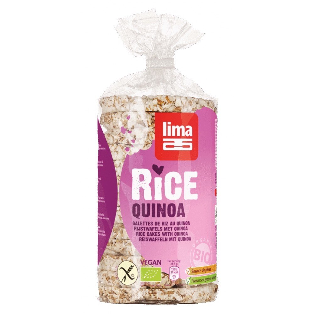 Rondele de orez expandat cu quinoa eco, Lima, 100g