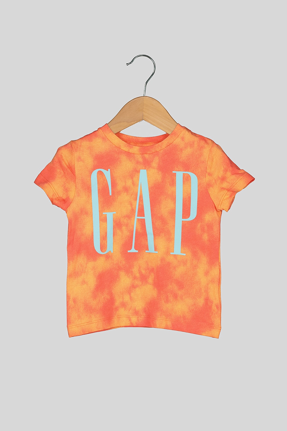 GAP, Tricou cu logo supradimensionat 123, Oranj/albastru/alb prafuit, 80 CM