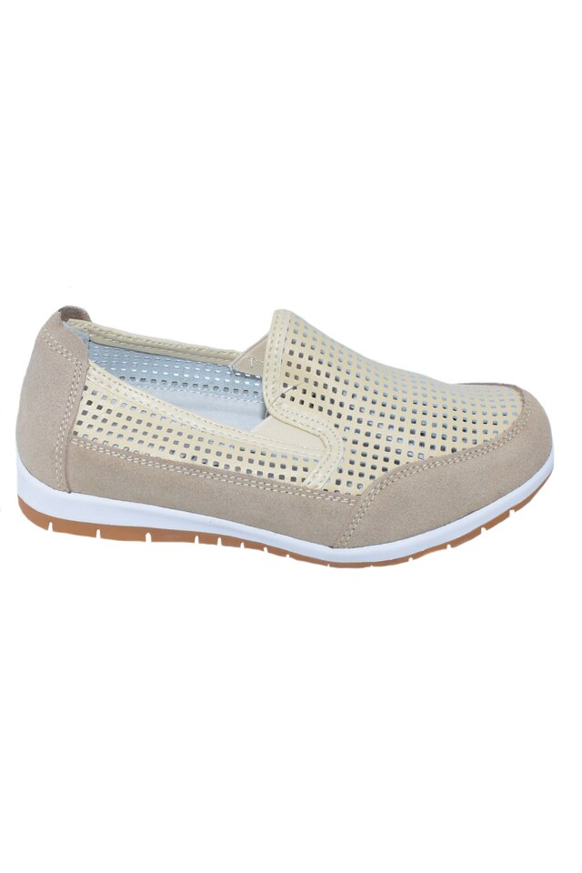 Balerini perforati,model deosebit cu talpa comoda,D&J Exclussive, Bej