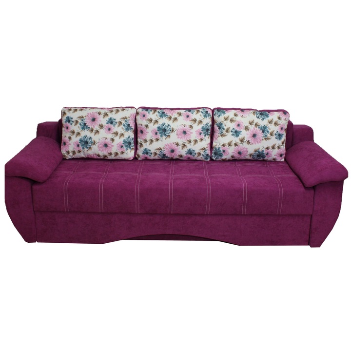 Canapea Mara, Cunigher, stofa, 3 perne, 230x100x76 cm