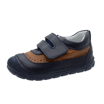 Pantofi ortopedici din piele, pentru baieti, Small Foot, inchidere velcro, Bleumarin Pantofi ortopedici din piele, pentru baieti, Small Foot, inchidere velcro, Bleumarin