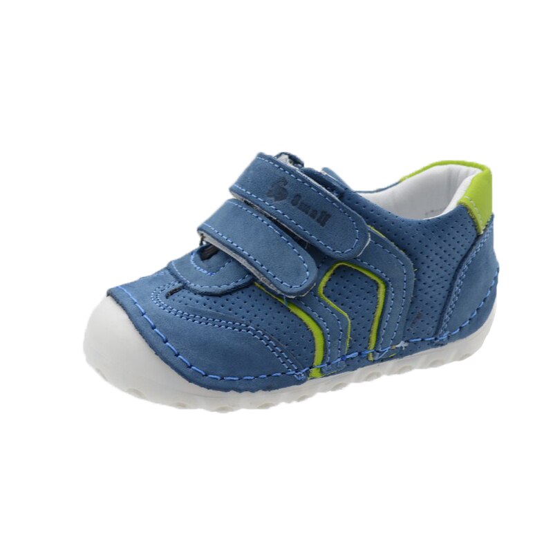 Pantofi ortopedici din piele, pentru baieti, Small Foot, cu benzi velcro, Albastru