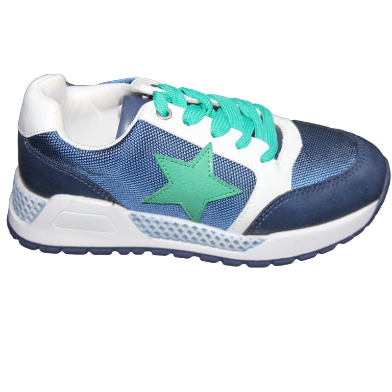 Pantofi copii C050 Truffi, Alb/Bleumarin