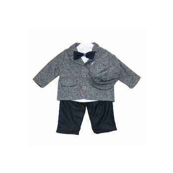 Costum pentru baieti, 5 piese, Gri, dae6667 Costum pentru baieti, 5 piese, Gri, dae6667