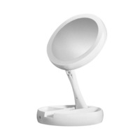 oglinda cosmetica pliabila skycandle led lupa 10x cu suport alb imagen 40_0_
0