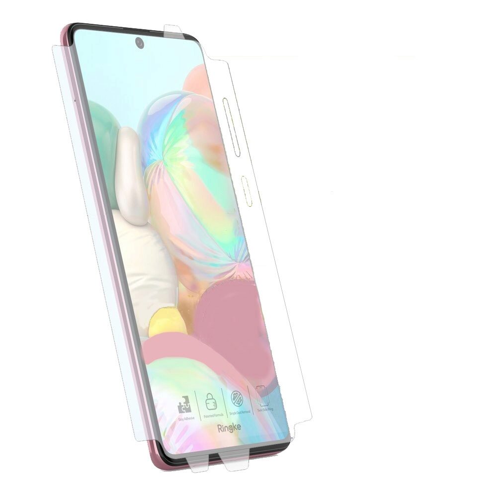 Set 2xFolii Policarbonat Ringke Dual Easy pentru Samsung Galaxy A71, Transparenta