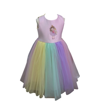 Rochita printesa cu unicorn, Anastasia, tafta, bumbac, tulle Rochita printesa cu unicorn, Anastasia, tafta, bumbac, tulle