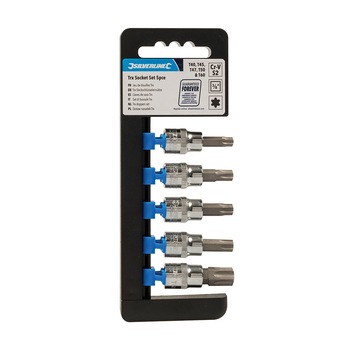 Set 5 biti , T40 - T60, 3/8, Silverline Set 5 biti , T40 - T60, 3/8, Silverline