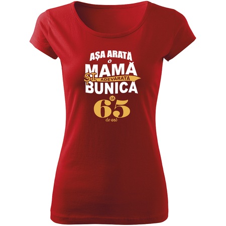 Tricou Personalizat Multimagination Mama Si Bunica La 65 De Ani Dama Rosu S Emag Ro