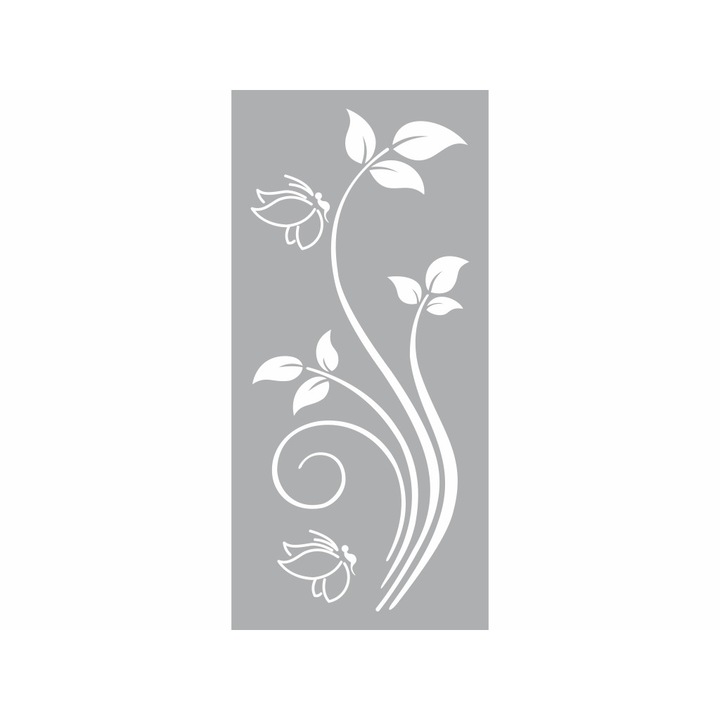 Folie geam autoadeziva Vesper, Folina, model floral, rola de 100x210 cm