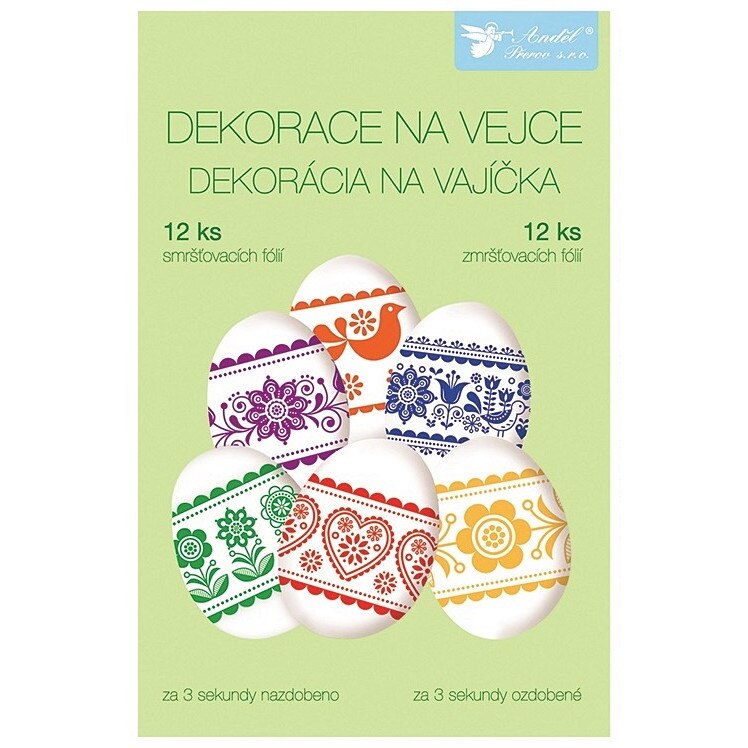 Set 10 folii termice pentru oua de Pasti - motive florale