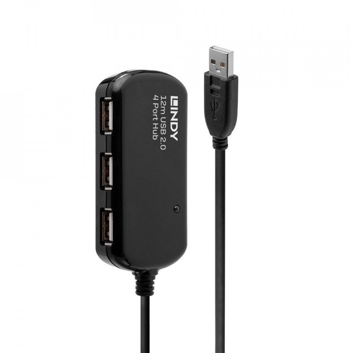 Хъб Lindy 12m USB 2.0 разширение Pro