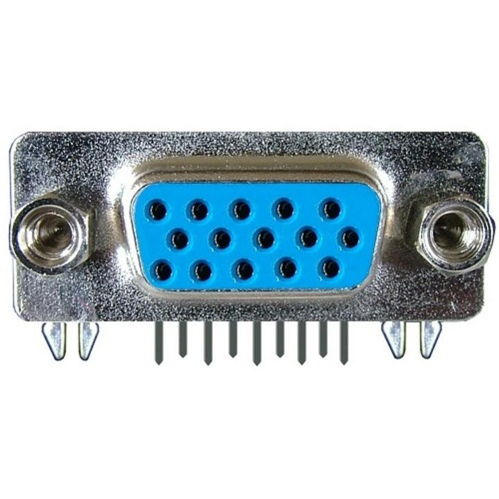 Conector DB15, mama, lipire pe PCB - 124026