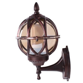 Felinar Rita, Omnia, E27, IP 44, Aluminiu/Sticla, 29.50 x 15.60 cm, Bronz Felinar Rita, Omnia, E27, IP 44, Aluminiu/Sticla, 29.50 x 15.60 cm, Bronz