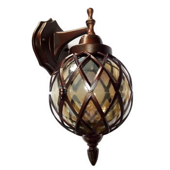 Felinar Madlen, Omnia, E27, IP 44, Aluminiu/Sticla, 29.50 x 15.60 cm, Bronz Felinar Madlen, Omnia, E27, IP 44, Aluminiu/Sticla, 29.50 x 15.60 cm, Bronz