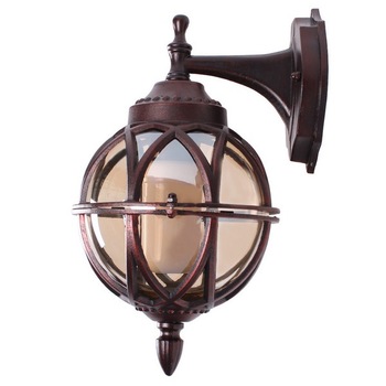 Felinar Rita, Omnia, E27, IP 44, Aluminiu/Sticla, 29.50 x 15.60 cm, Bronz Felinar Rita, Omnia, E27, IP 44, Aluminiu/Sticla, 29.50 x 15.60 cm, Bronz