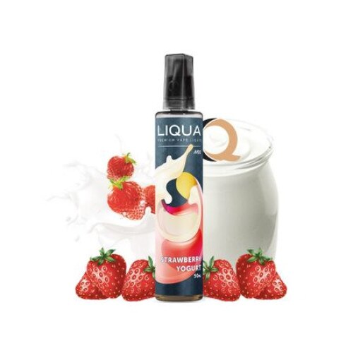 Lichid Tigara Electronica Liqua Shortfill - Strawberry Yogurt ,50ml ,0mg/ml