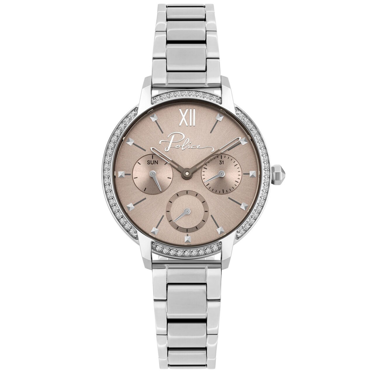 Ceas de dama Police PL16043BS.79M Nadu, 34mm, 3ATM, Argintiu