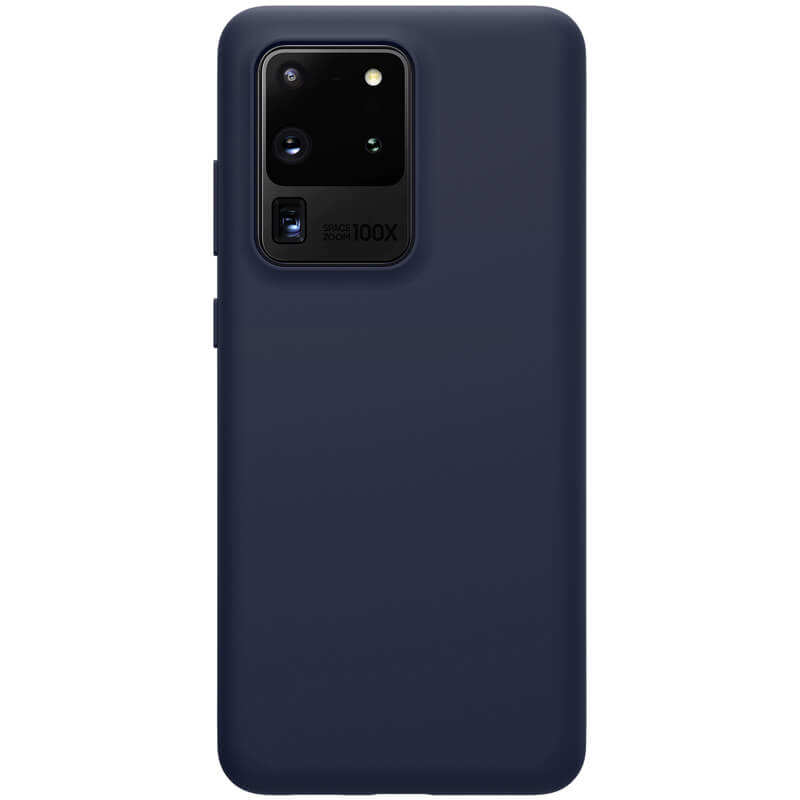 Husa din silicon mat albastru, cu interior de microfibra, pentru Samsung Galaxy S20 Ultra- Nillkin Flex