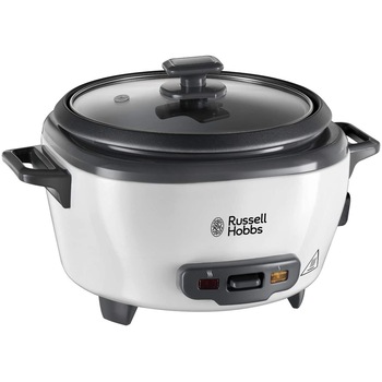 Aparat de gatit orez Russell Hobbs 27030-56, 300 W, 0.8 L, Mentinere automata la cald, Alb/Negru Aparat de gatit orez Russell Hobbs 27030-56, 300 W, 0.8 L, Mentinere automata la cald, Alb/Negru