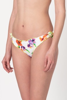 Liu Jo, Slip cu volane la terminatii, Alb optic/rosu/violet ametist Liu Jo, Slip cu volane la terminatii, Alb optic/rosu/violet ametist